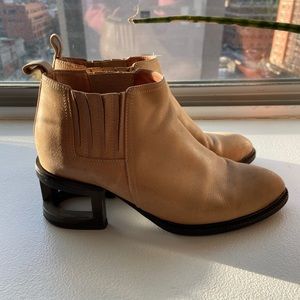 Jeffrey Campbell Boone Tan Open Heel Booties. US 6